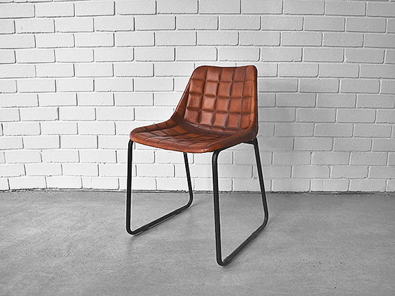 retro leather dining chair