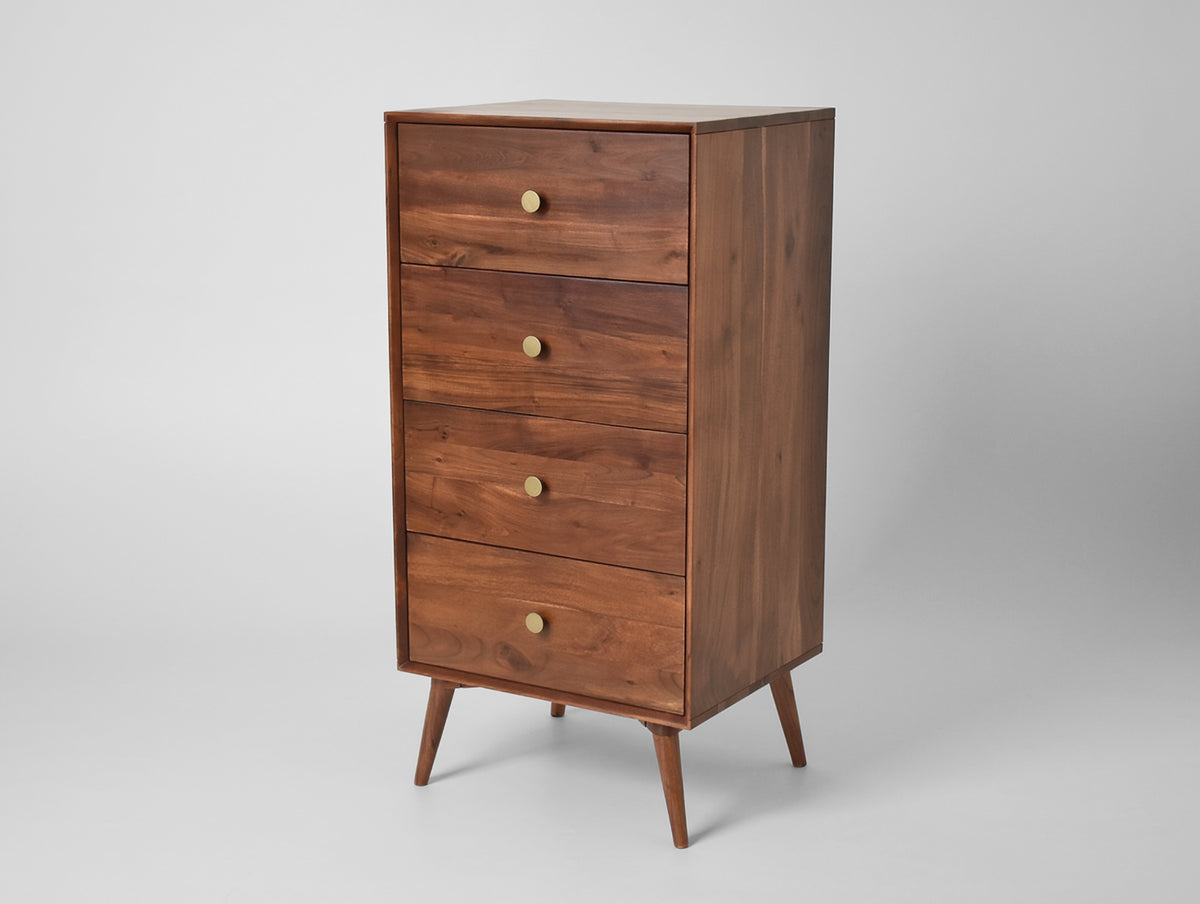 Wooden Tallboy With Four Drawers