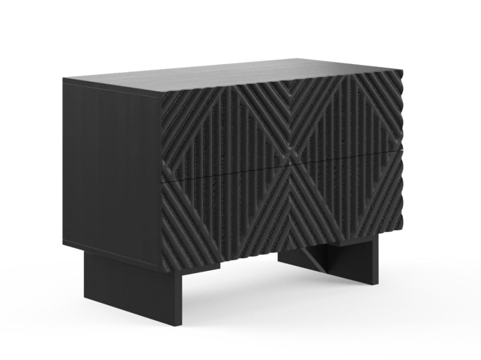 Product side image of black mosaic pattern on a white background