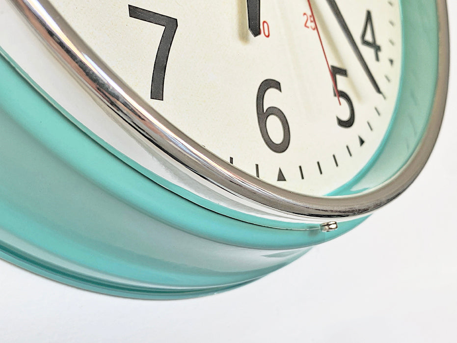 Railway Wall Clock Teal