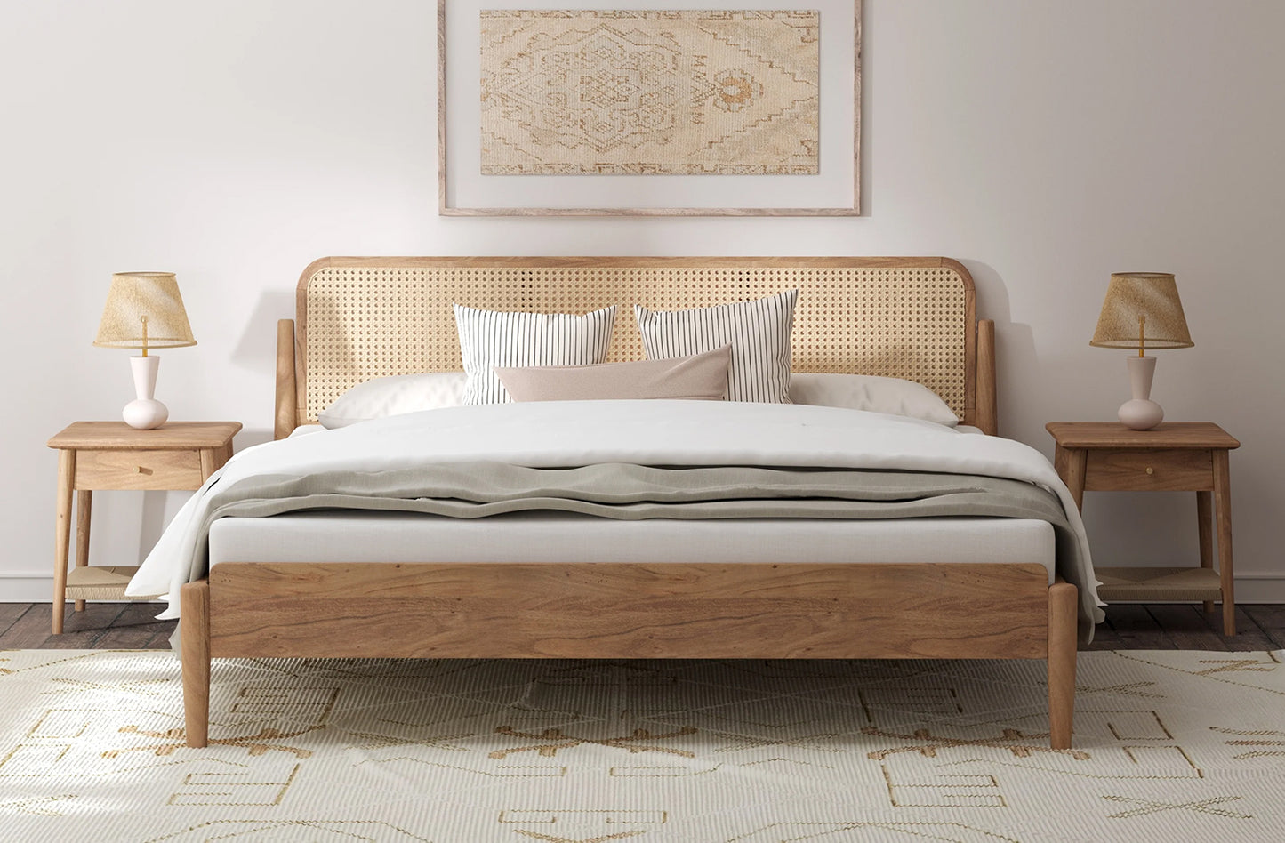Kyoto Rattan Bed Frame Queen