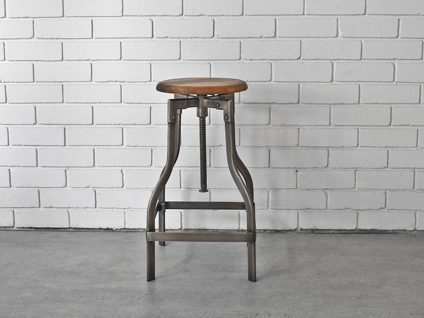 Adjustable Nickel Bar Stool