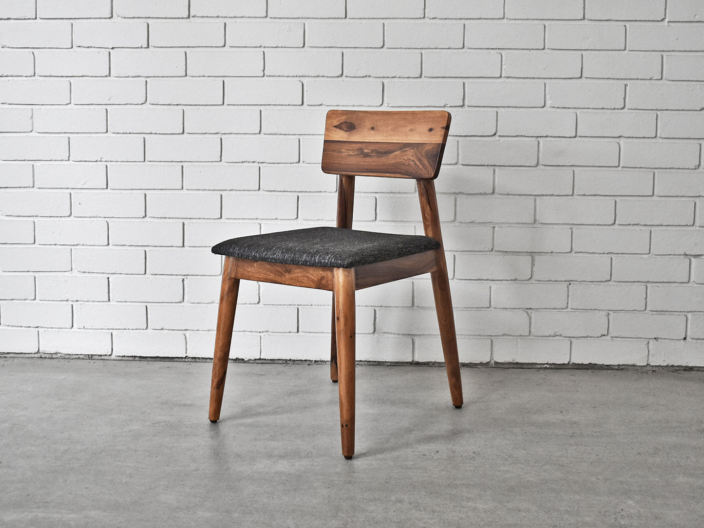 Rosewood Chair with Charcoal Cushion