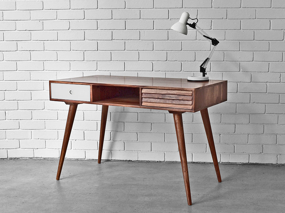 Scandi Office Desk White