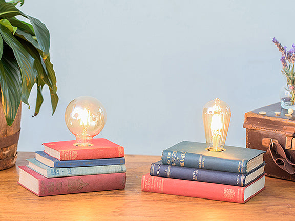 vintage book lamp